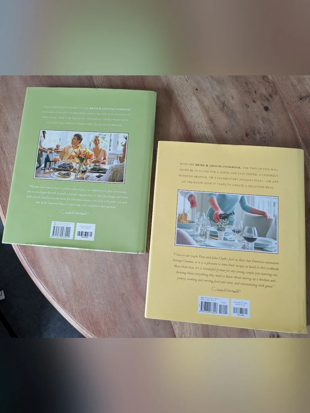 Vintage 2007 Williams-Sonoma Bride & Groom Cookbook Set Entertaining Recipes *